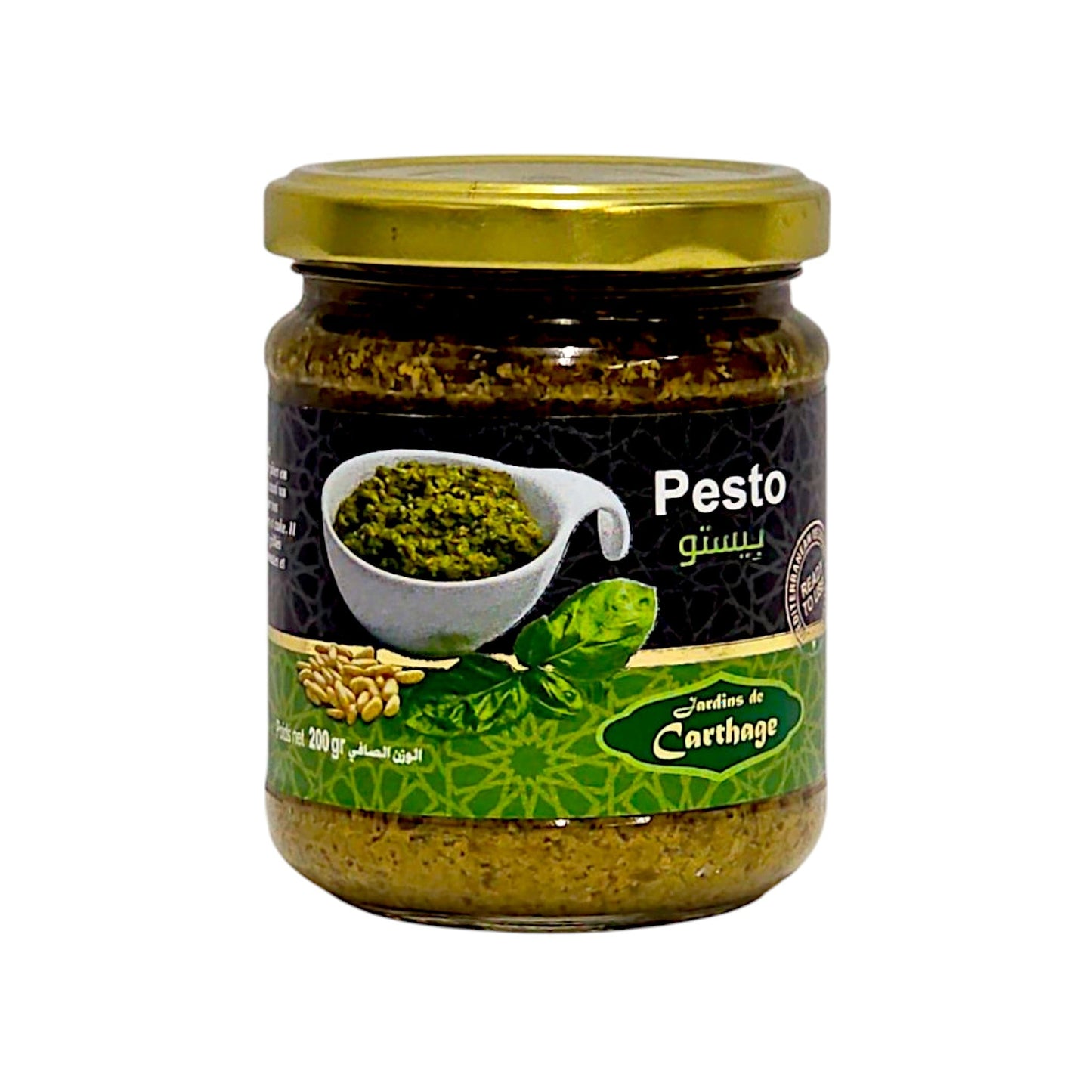 Pesto mit Basilikum & Pinienkernen – 200g Glas