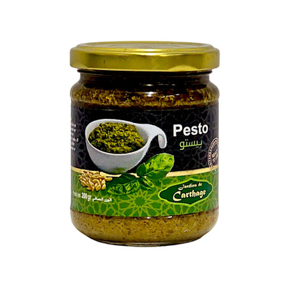 Pesto mit Basilikum & Pinienkernen – 200g Glas