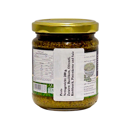 Pesto mit Basilikum & Pinienkernen – 200g Glas