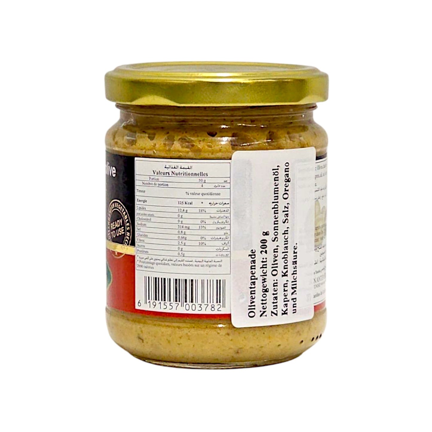 Oliven Tapenade aus grünen Oliven – 200g Glas