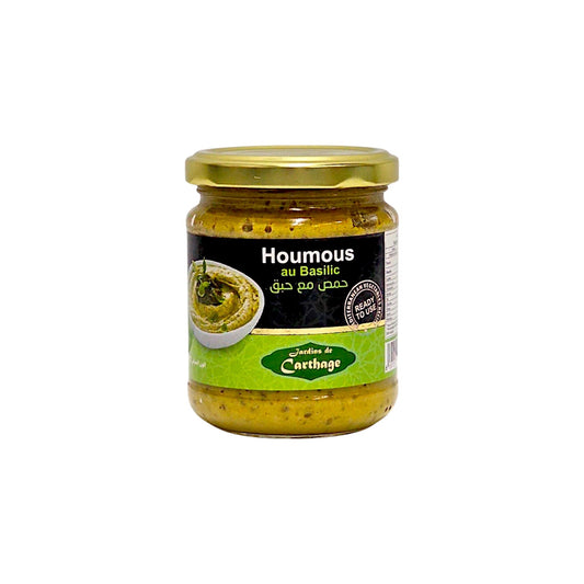 Hummus mit Basilikum – 200g Glas