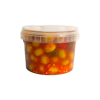 Marokkanische Scharfe Grüne Oliven mit Kern 650g