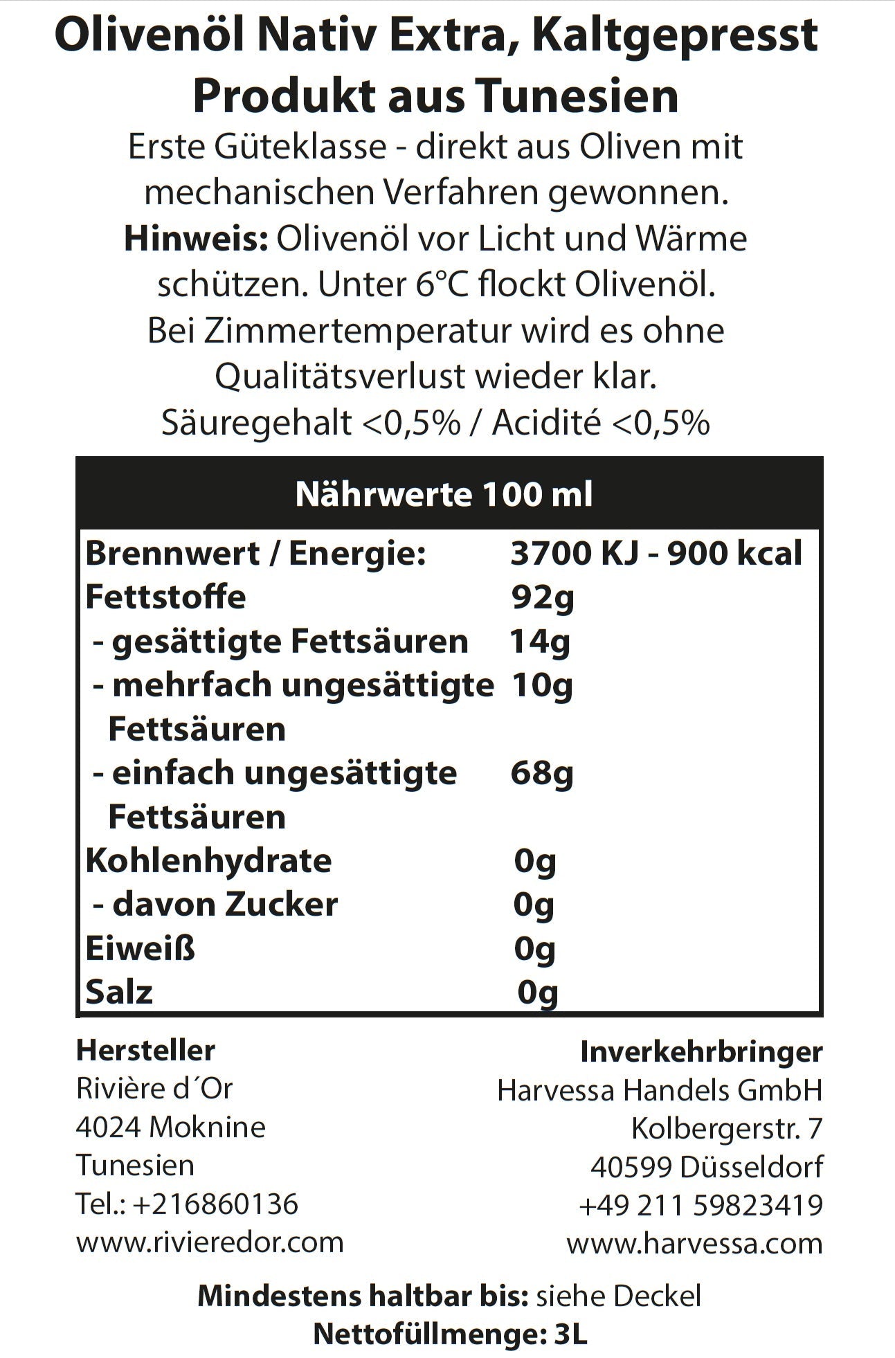 BIO Olivenöl 750ML Extra Nativ Kaltgepresst 24-25
