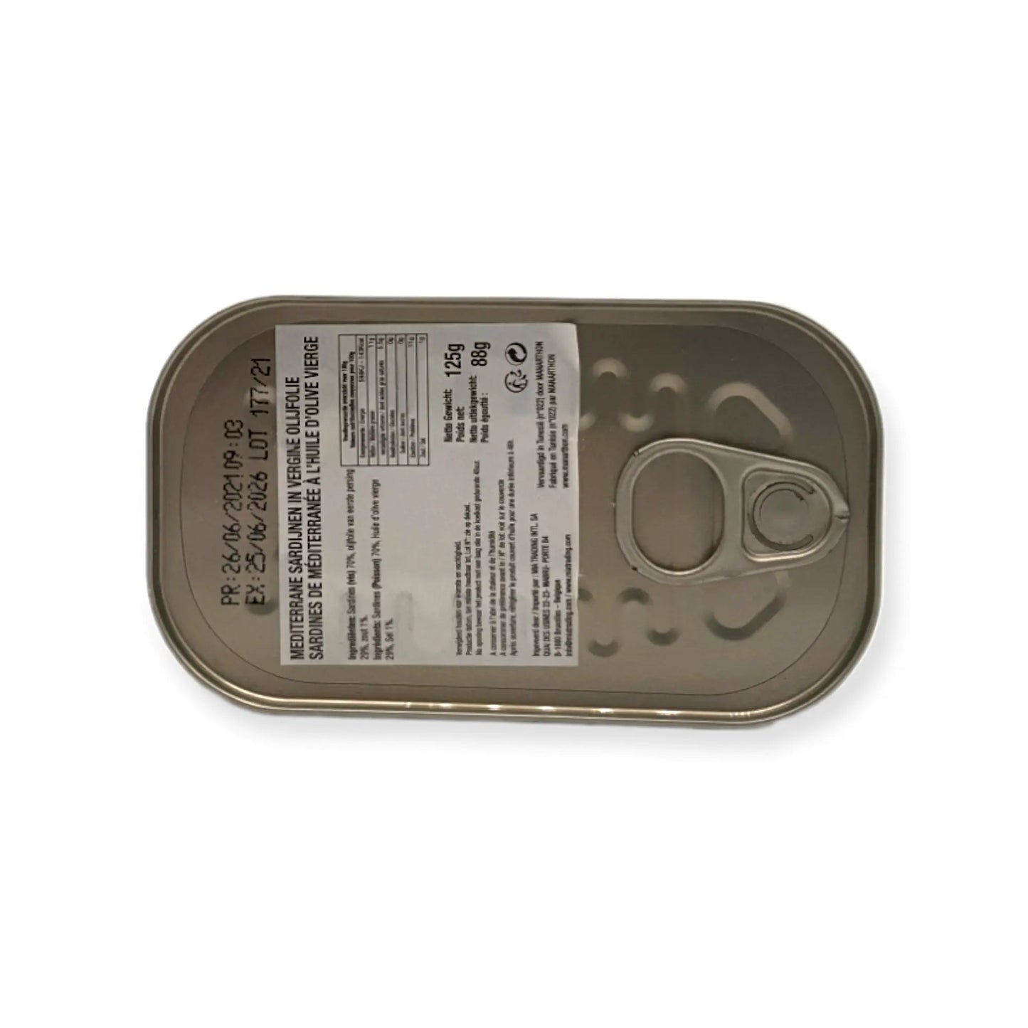 Tunesische Sardinen in nativem Olivenöl 125g Dose