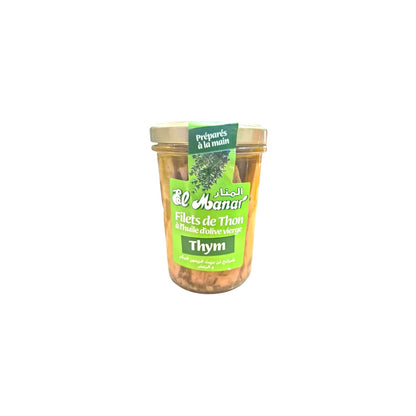Thunfischfilets in Olivenöl mit Thymian 200g Glas