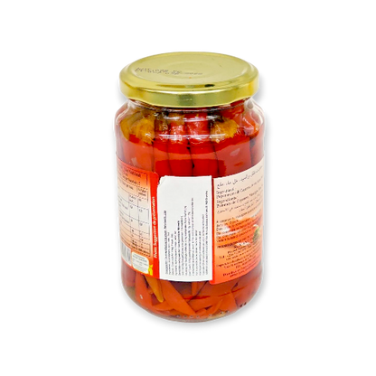 Rote Cayennepfeffer Schoten in Salzlake 350g Glas